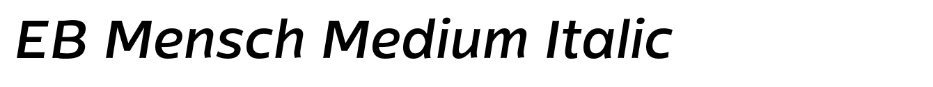 EB Mensch Medium Italic
